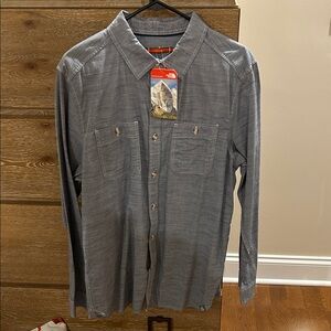 NWT The North Face Chambray Montgomery Long Sleeve Shirt - size large